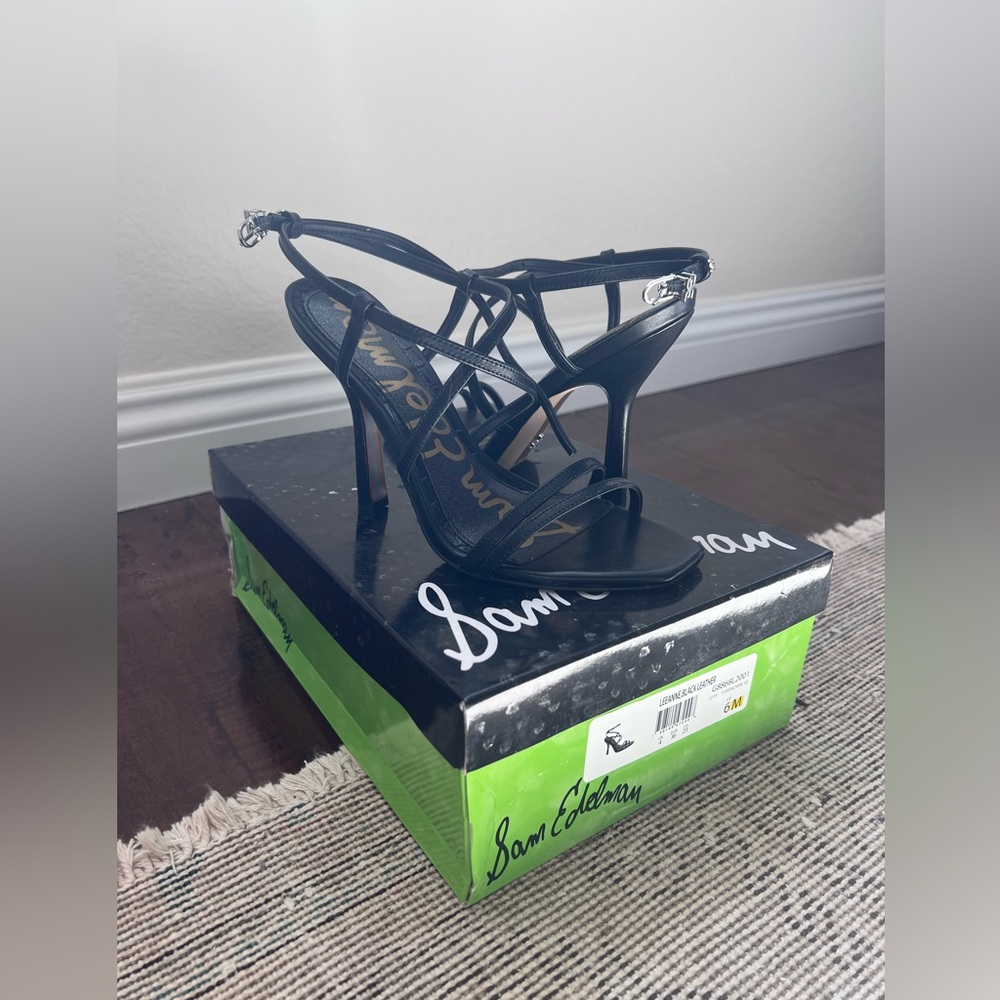 Sam Edelman Black Strappy Heels